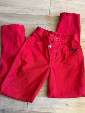 Rocky Mountain Bright Red High-Waist Jeans